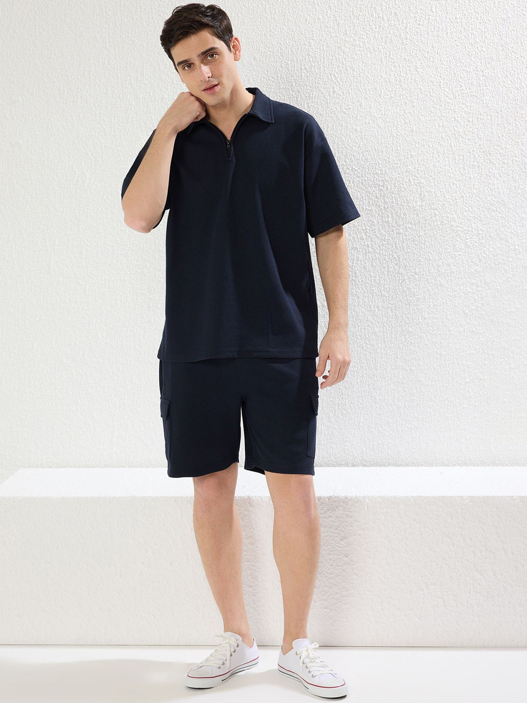 Trendyol Polo Collar T-Shirt With Cargo Shorts