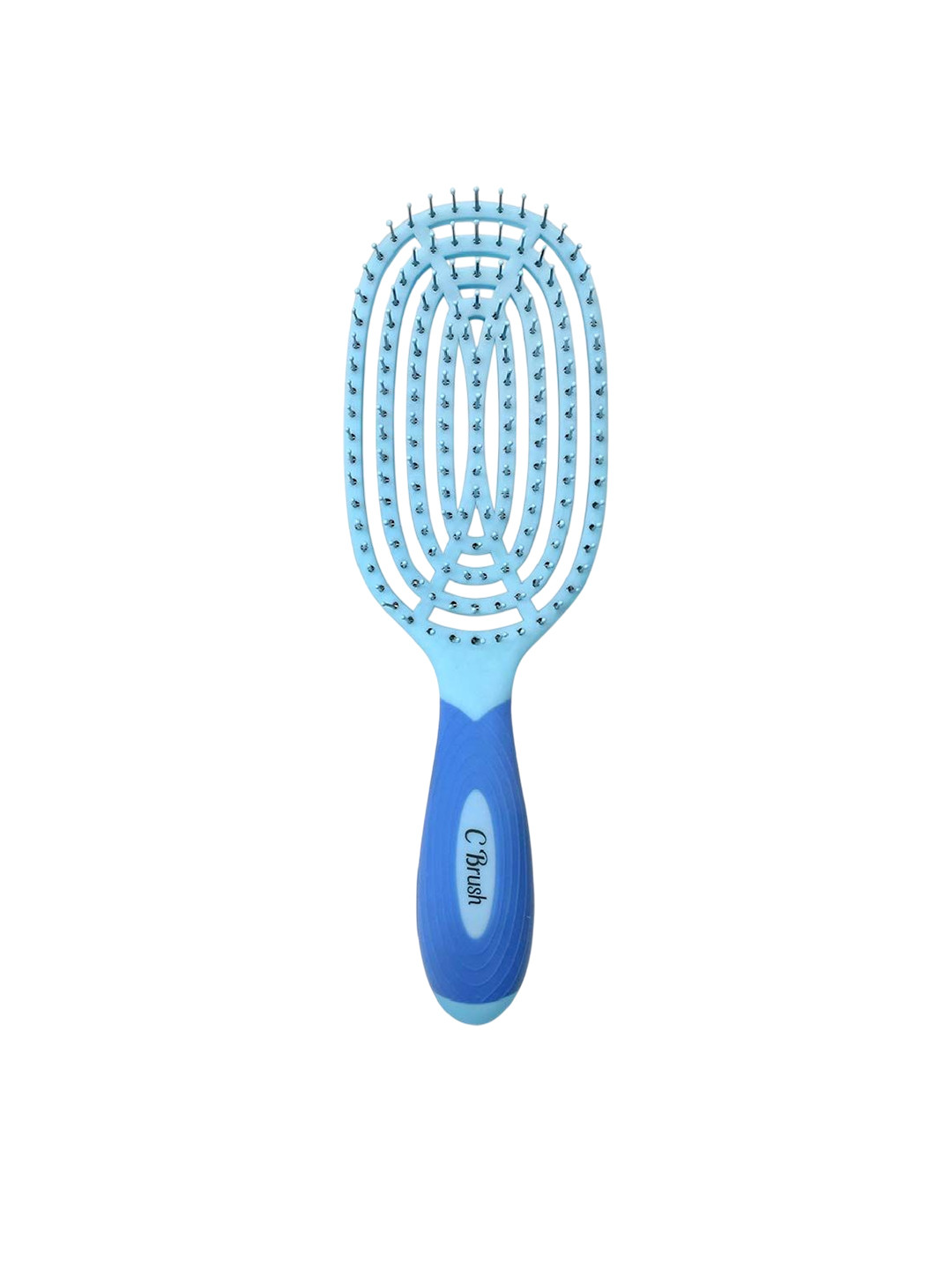 NuWay 4Hair C-Patented Detangler Paddle Hair Brush - Blue