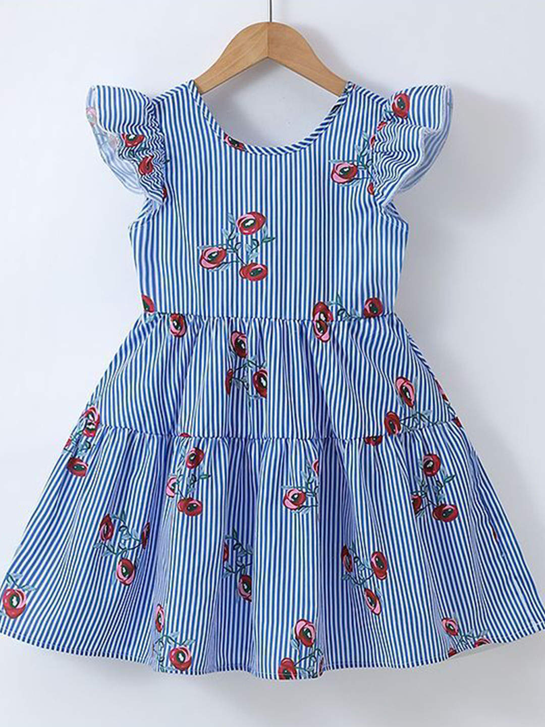 Mark & Mia Striped Fit & Flare Midi Dress