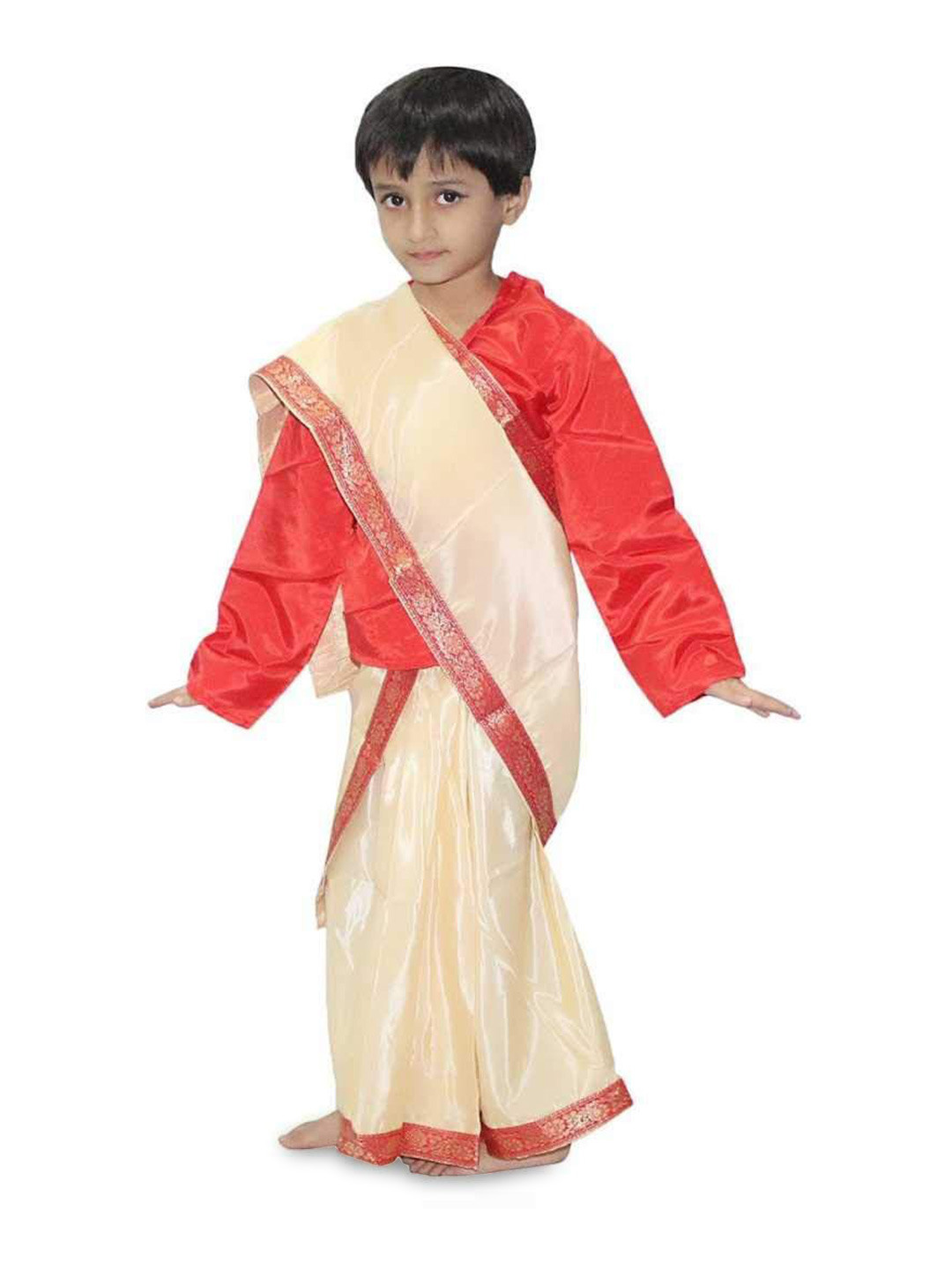 Kaku Fancy dresses Girls Indian Ethnic Saree Farmer Costume