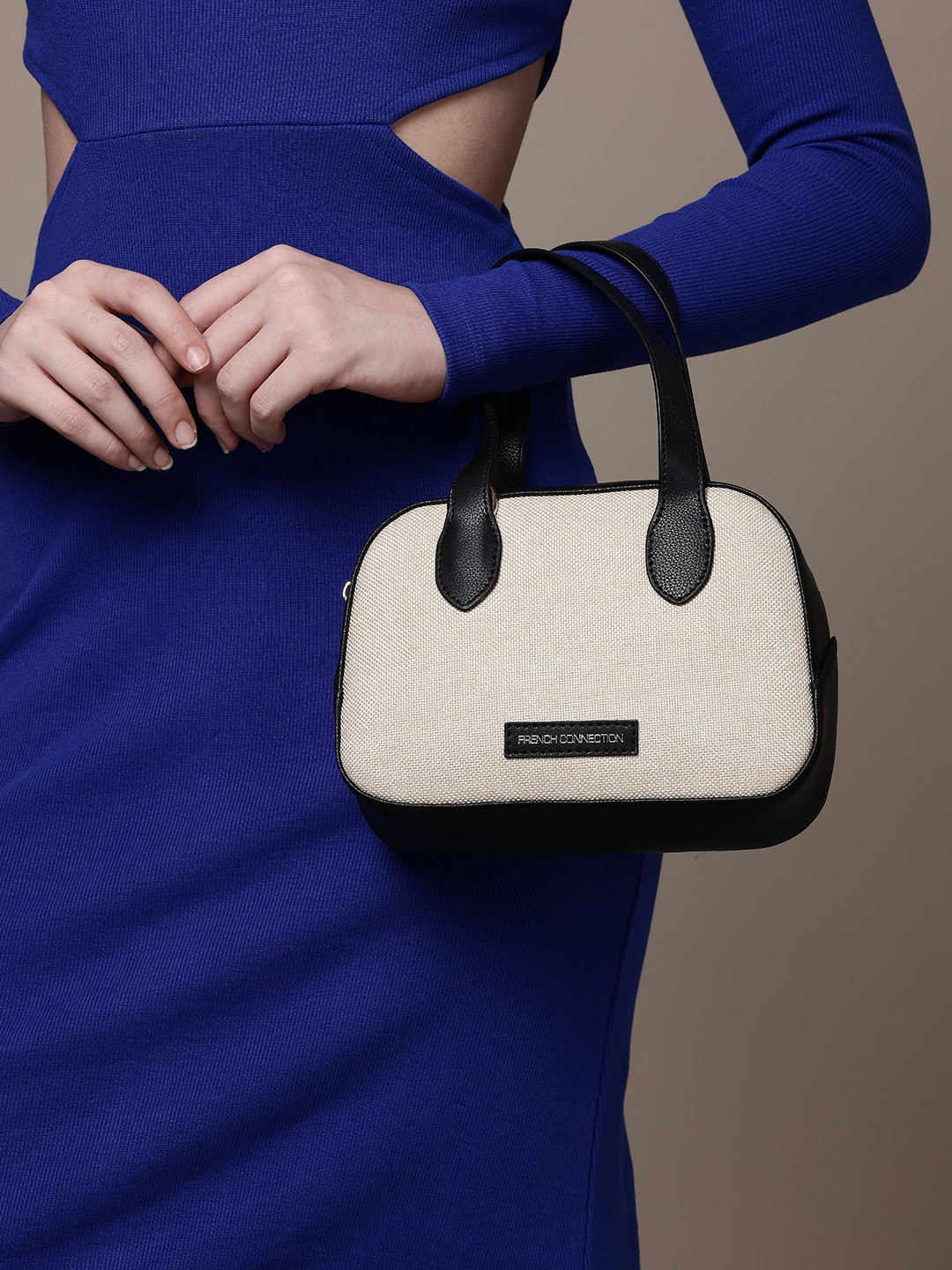 French Connection Colourblocked Textured Crossbody Sling Bag