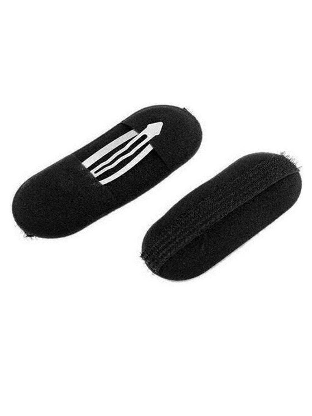 GADINFASHION Set Of 2 Black Hair Puff Maker Bun Clips