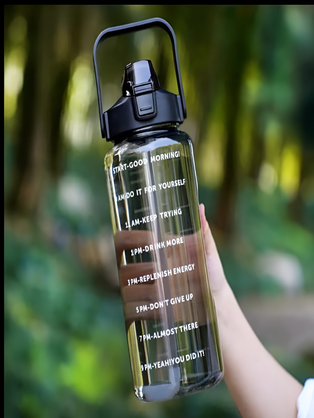 SeaRegal Transparent Typography Plastic Spill Proof Sipper - 1L