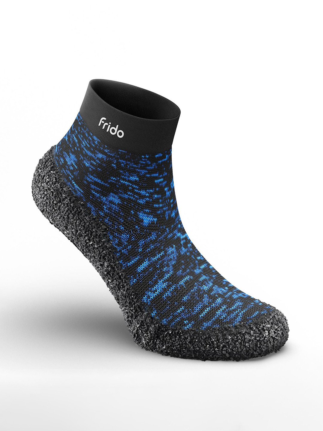 Frido Men Blue Anti-Slip Wide Toe Sock Shoe