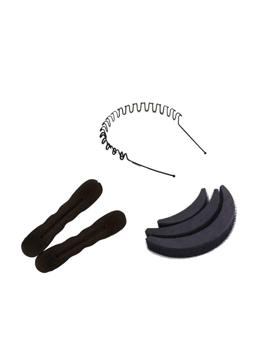 GADINFASHION Pack Of 06 Black Puff Maker Hair Band Hair Juda Maker