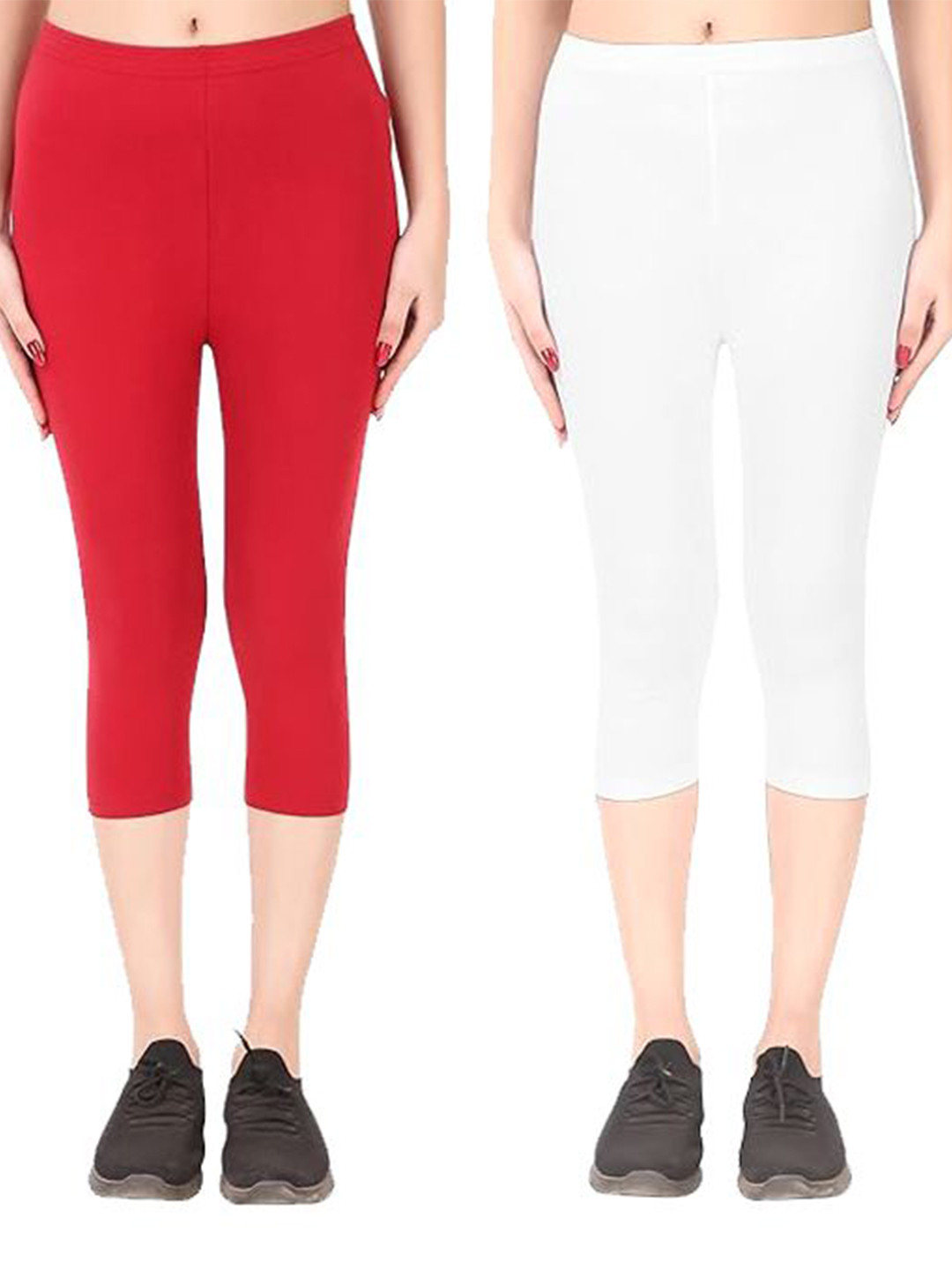 LOVO Pack Of 2 Girls Capris