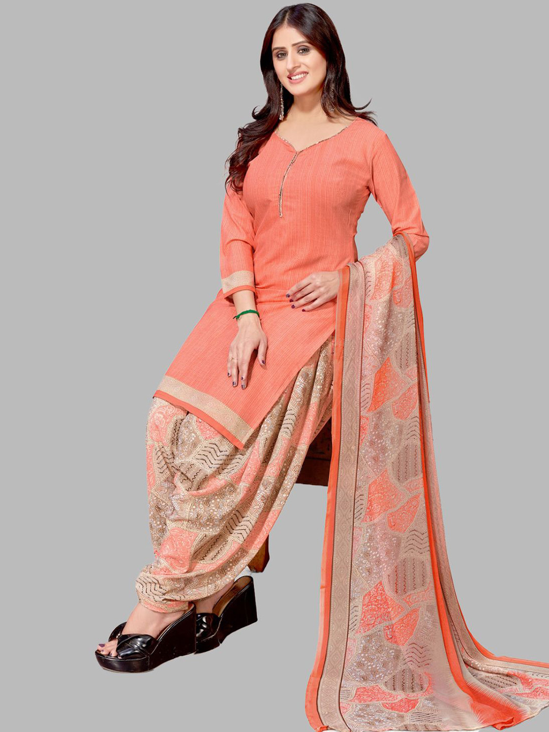 SIMPLYETHNIC Printed Unstitched Dress Material