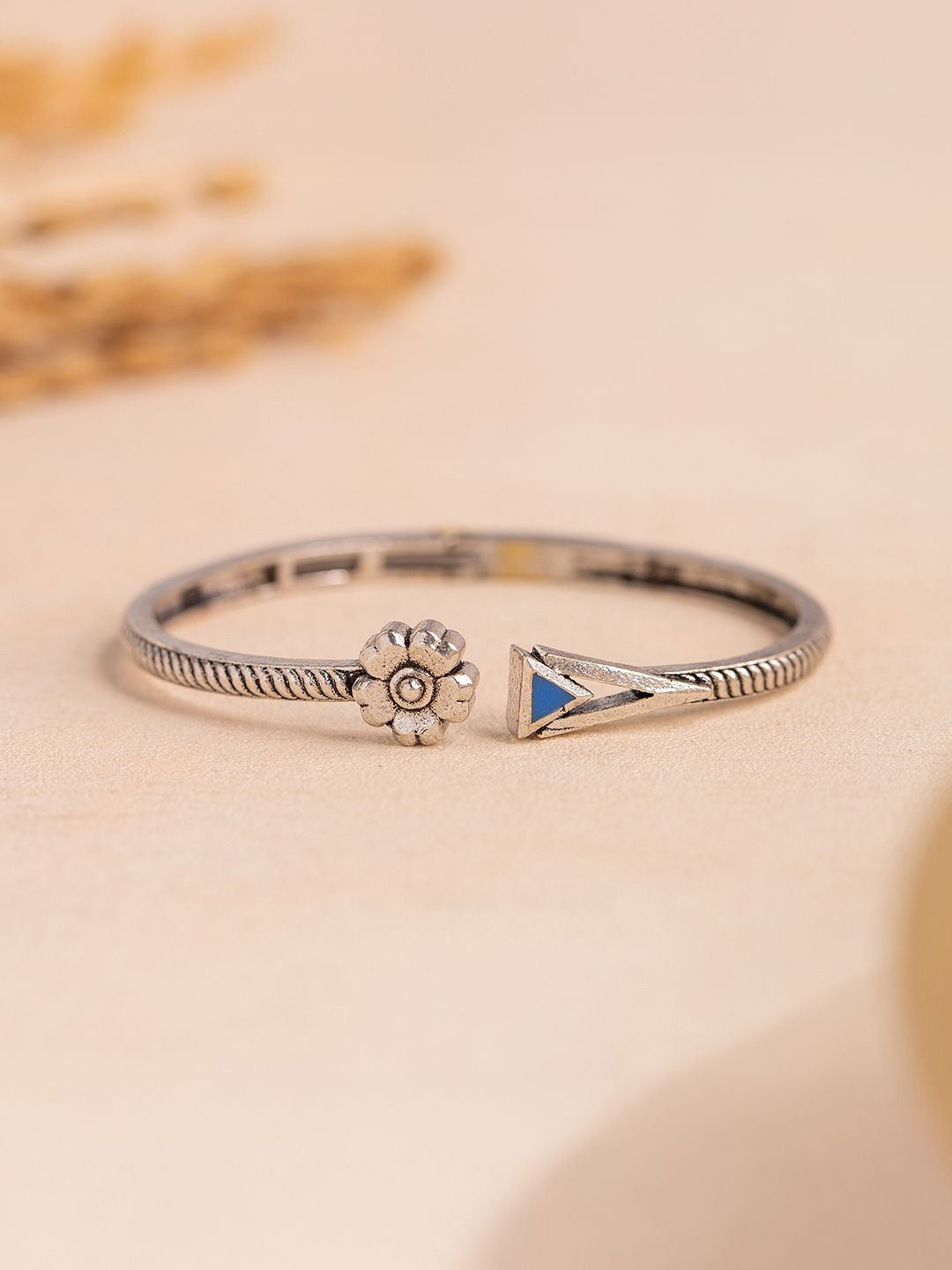 Boho Tribe Blossom Oxidised Bangle