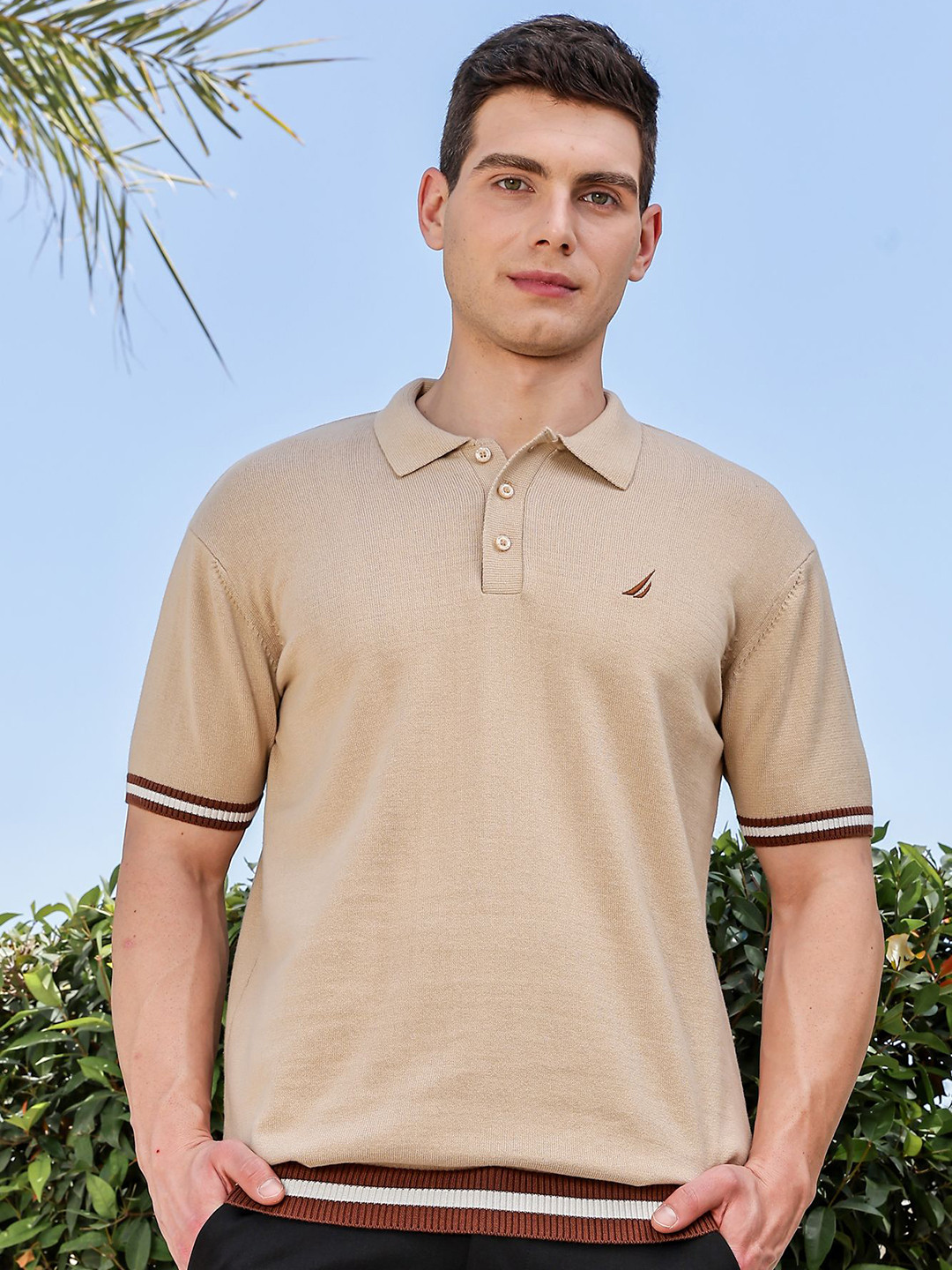 Nautica Men Urban Classic Polo Collar CottonCrest  T-shirt