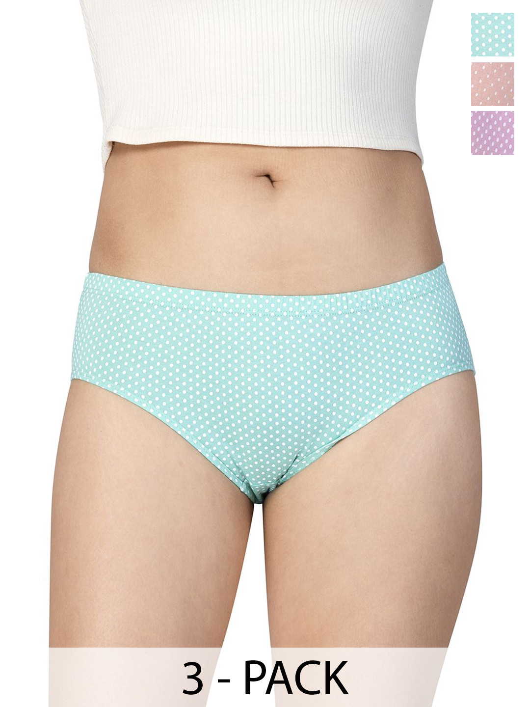 CHIC Pack Of 3 Pure Cotton Basic Briefs Magic med 3504-5XL