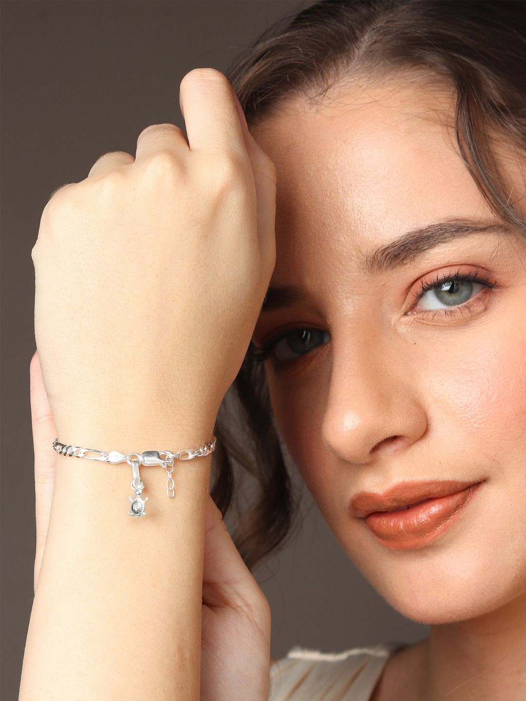 Metronaut Sterling Silver Tortoise Symbol Wraparound Bracelet