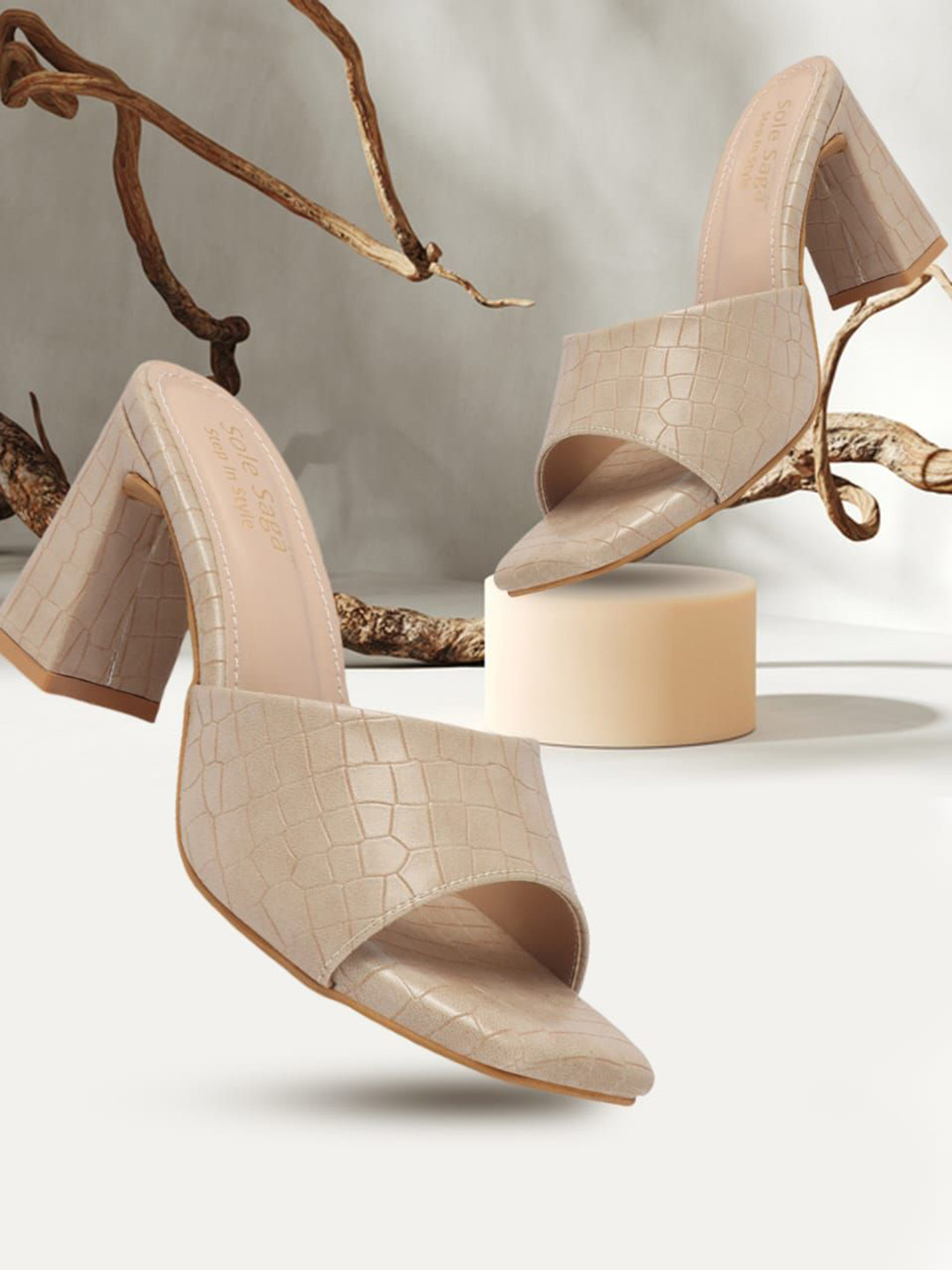 Sole Saga Printed Block Sandals