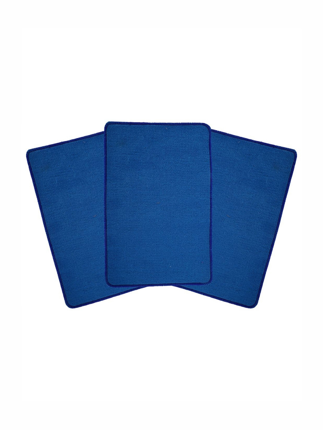 Aura 3Pcs Blue Microfibre Anti-Skid Doormats