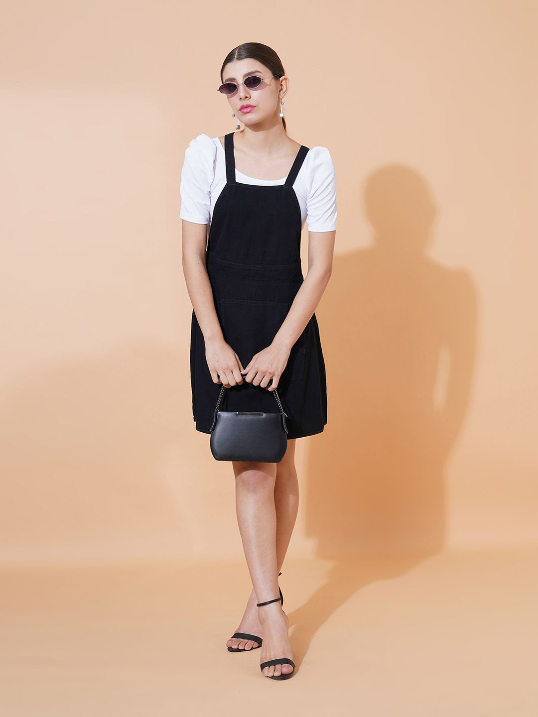 The Roadster Lifestyle Co Square Neck Denim Mini Dress