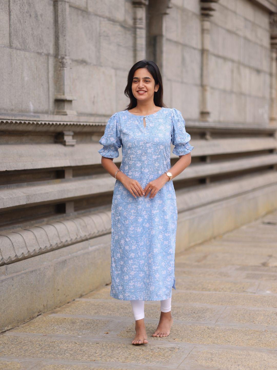 HAY Women Geometric Embroidered Thread Work Kurta