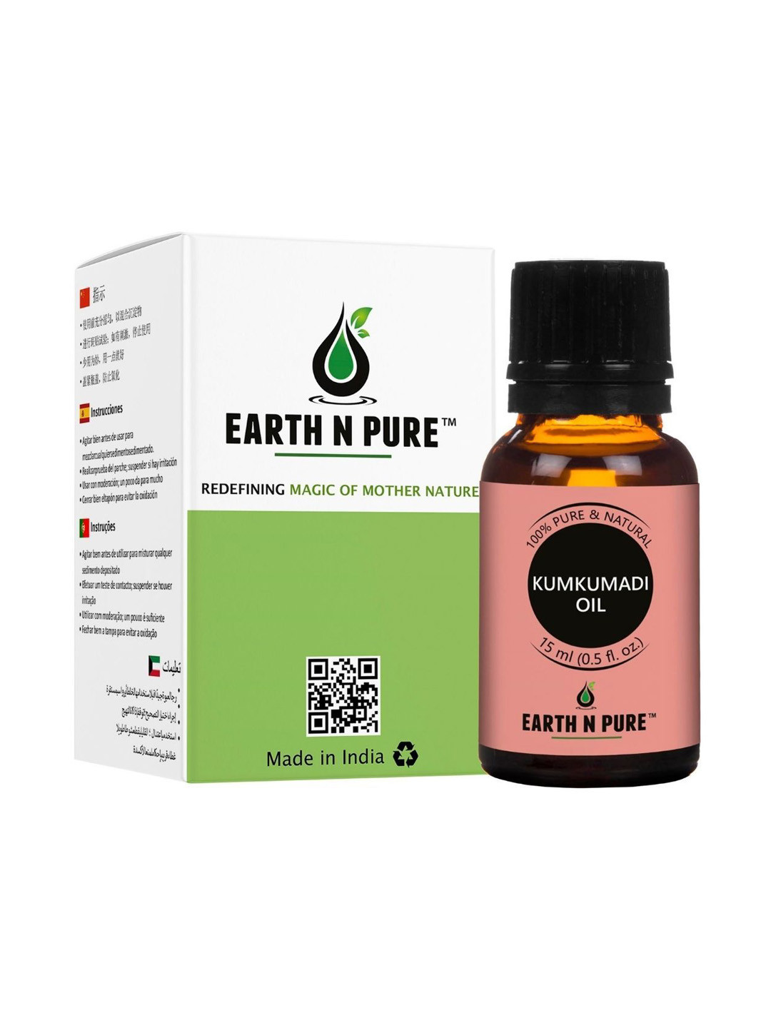 EARTH N PURE 100% Kumkumadi Oil Natural & Therapeutic Grade - 15 ml