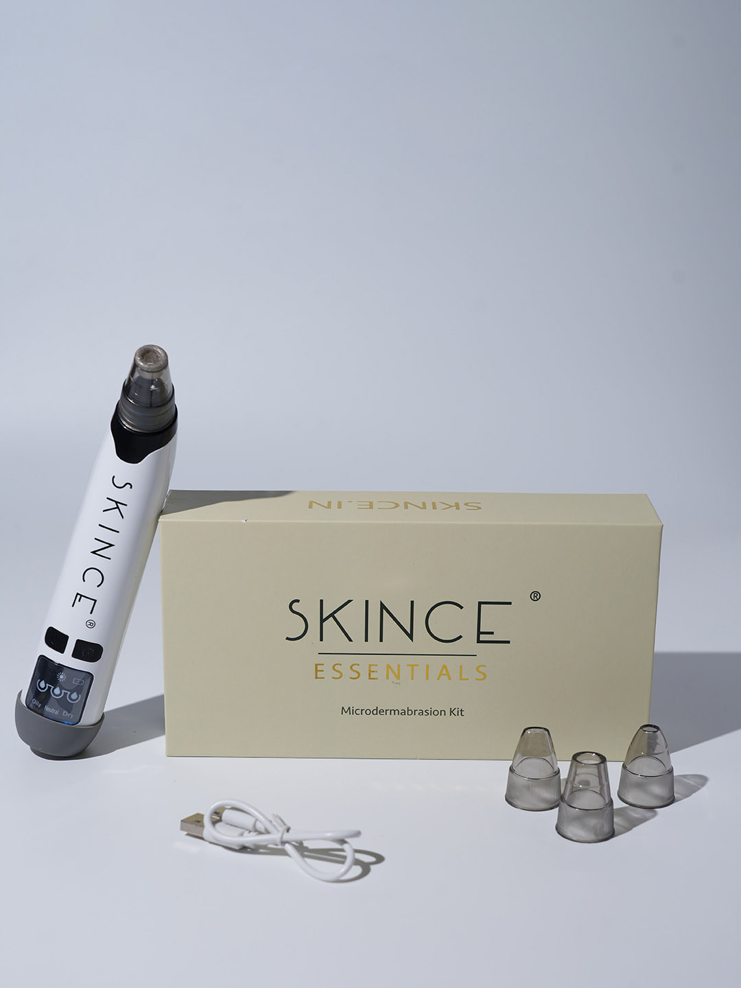 SKINCE Diamond Scrub Kit For Anti-Acne & Anti-Blackhead With 3 Modes & 4 Heads