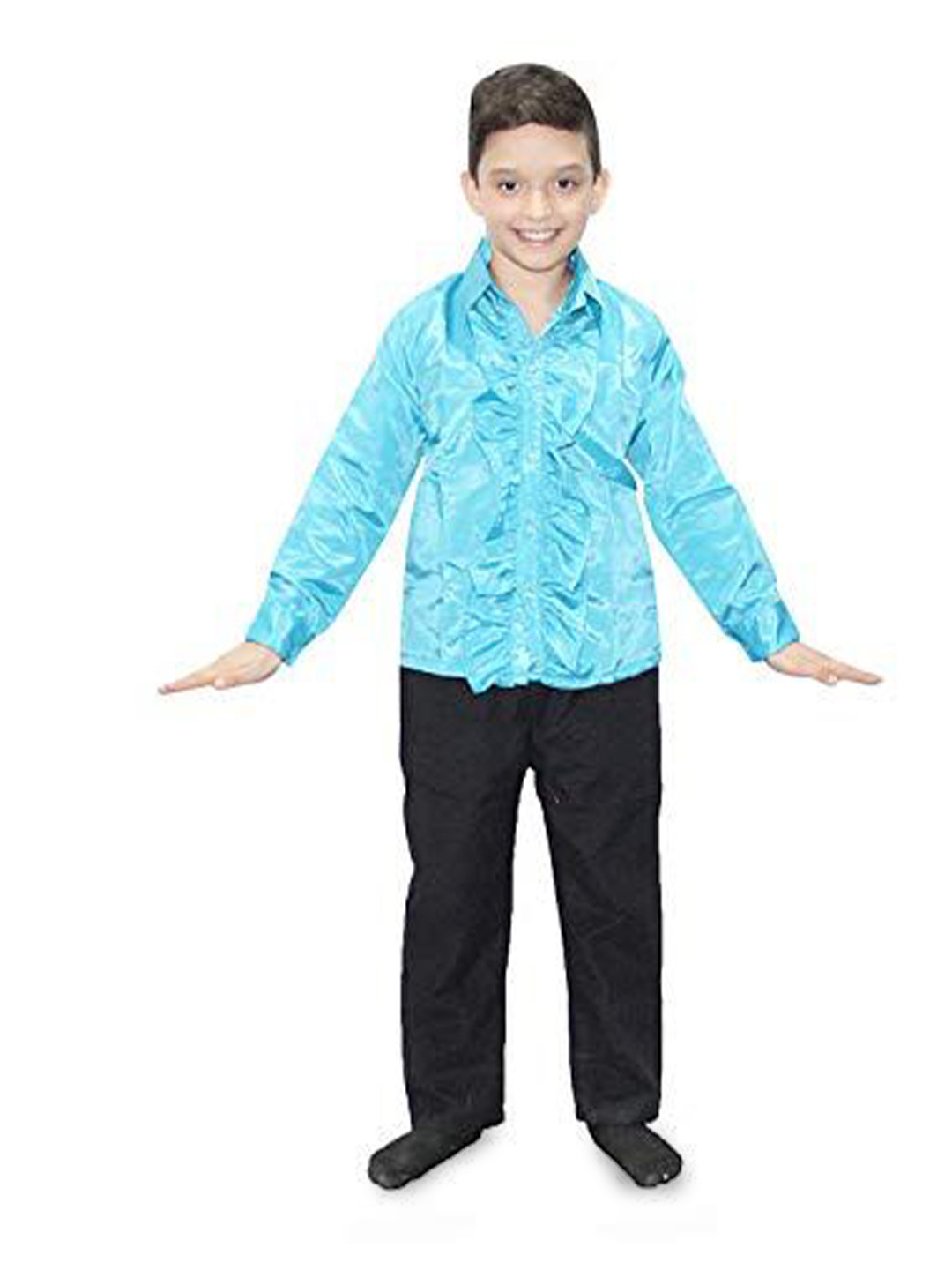 Kaku Fancy dresses Boys Firozi Frill Shirt Western Costume