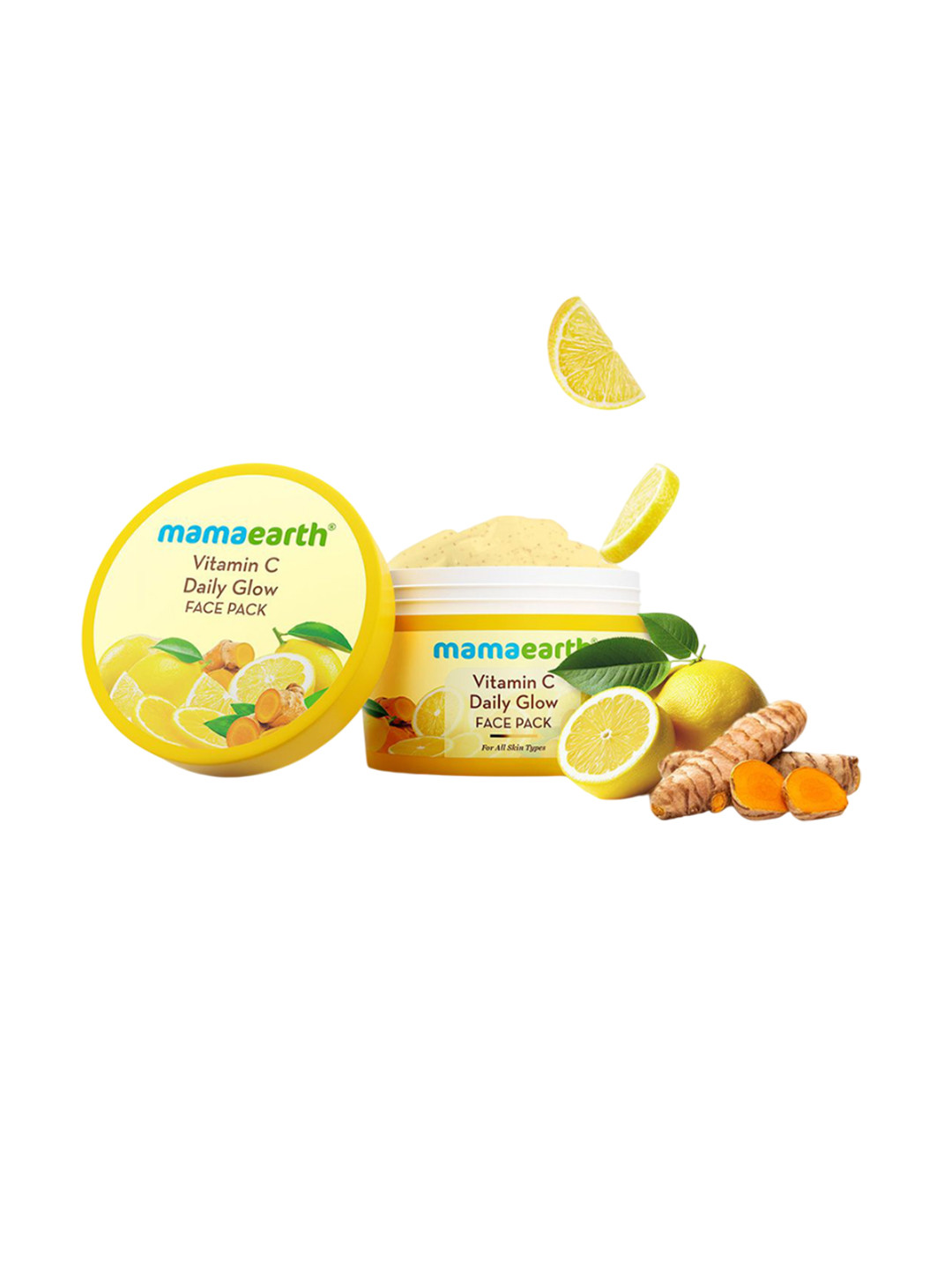 Mamaearth Vitamin C With Turmeric Creamy Clay Texture Daily Glow Face Pack - 200 g