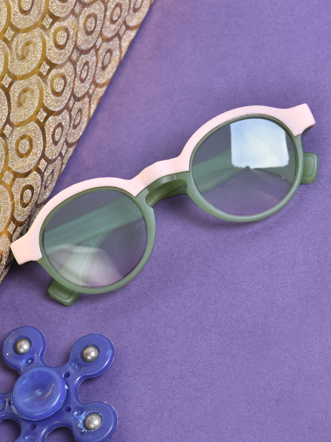 FROGGY Unisex Kids Round Sunglasses with UV Protected Lens FGSG-8236A-GR-Green