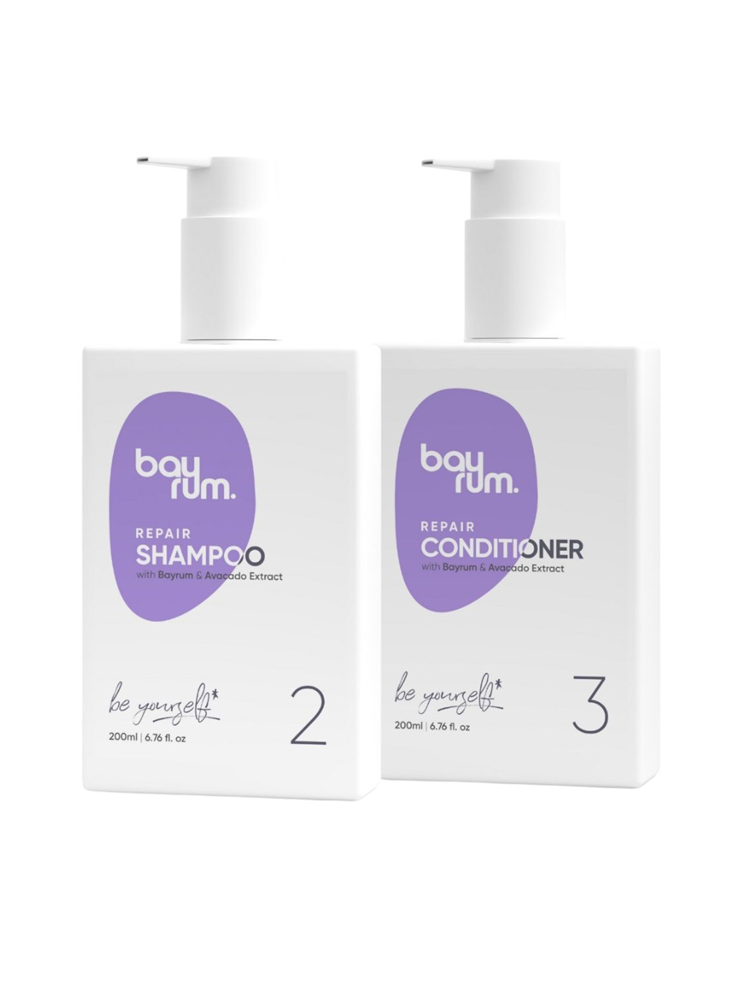 BAYRUM. Set Of 2 Hair Repair Shampoo & Conditioner Combo For Dandruff - 200ml Each