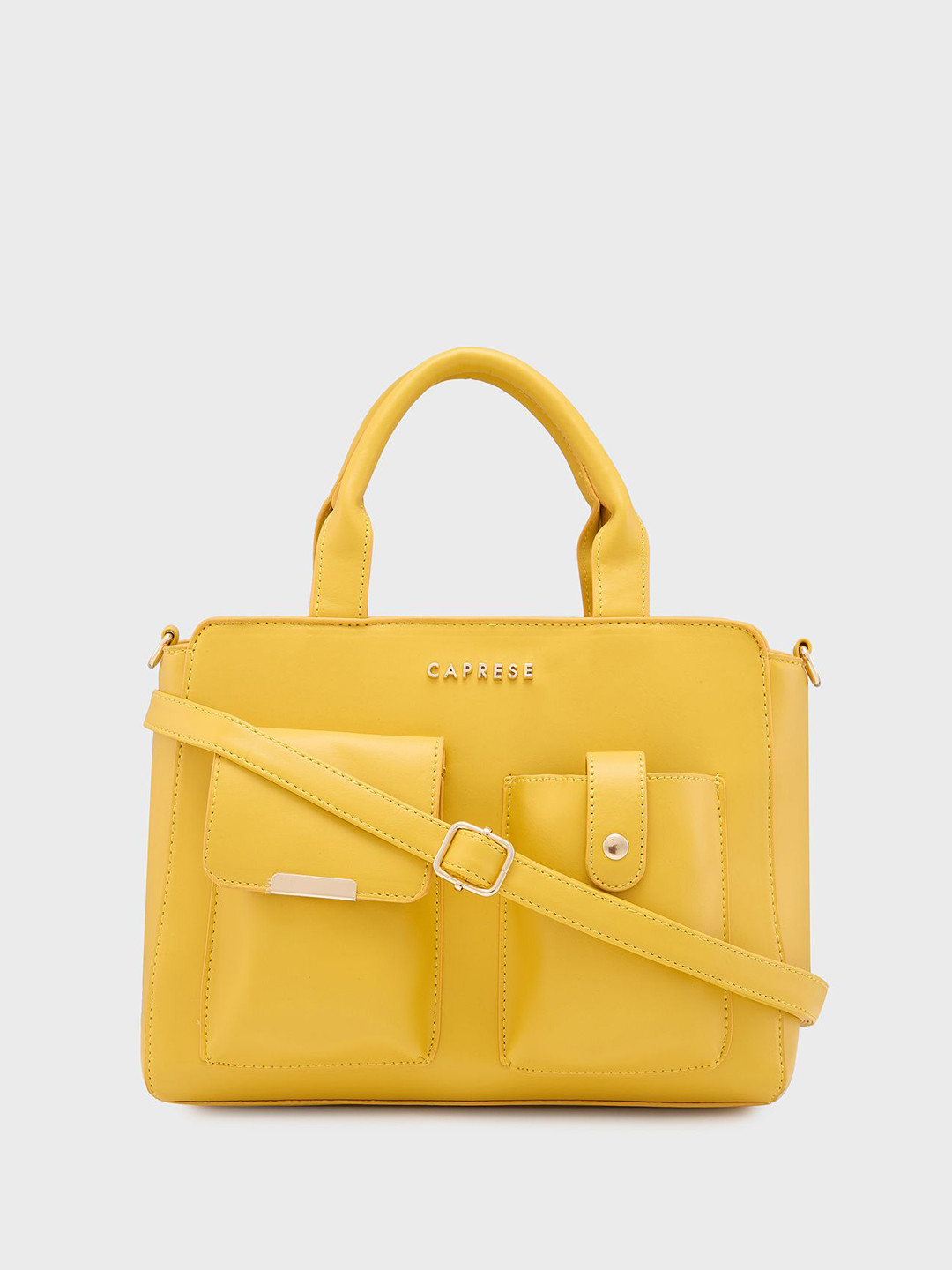 Caprese Roxena Women Solid Structured Handheld Bag