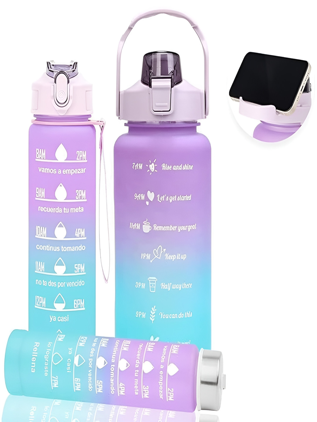 SeaRegal Purple Conversational Plastic Spill Proof 3 Piece Sipper - 2L