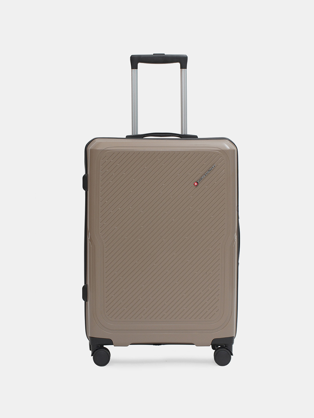 SWISS MILITARY Calvin Hard Sided 360 Rotating Wheels Luggage Trolley Suitcase