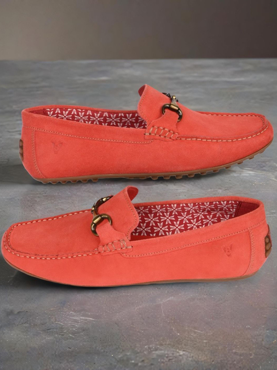 V8 by Ruosh Men Suede Square Toe Driving Shoes