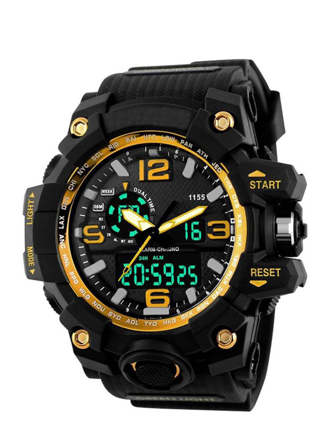 Otage Men Dial & Wrap Around Straps Analogue and Digital Watch Otg 1155 Gold