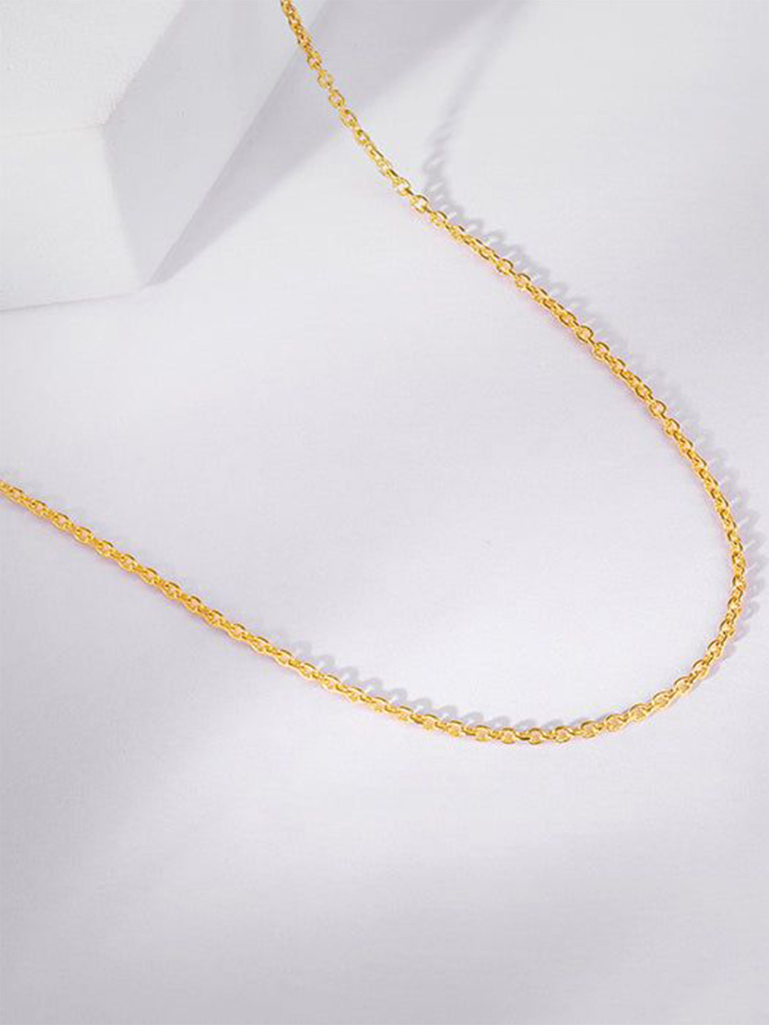 GIVA Silver Gold-Plated Chain