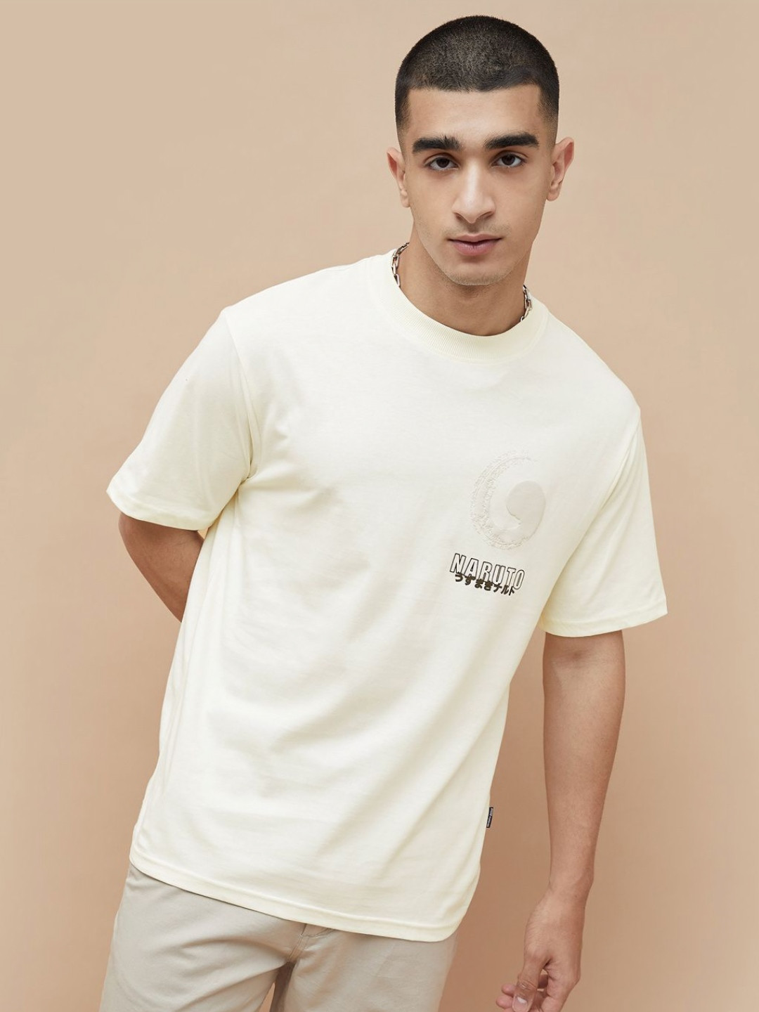 Fame Forever by Lifestyle Men Naruto Graphic Printed Round Neck Cotton Regular Fit T-shirt