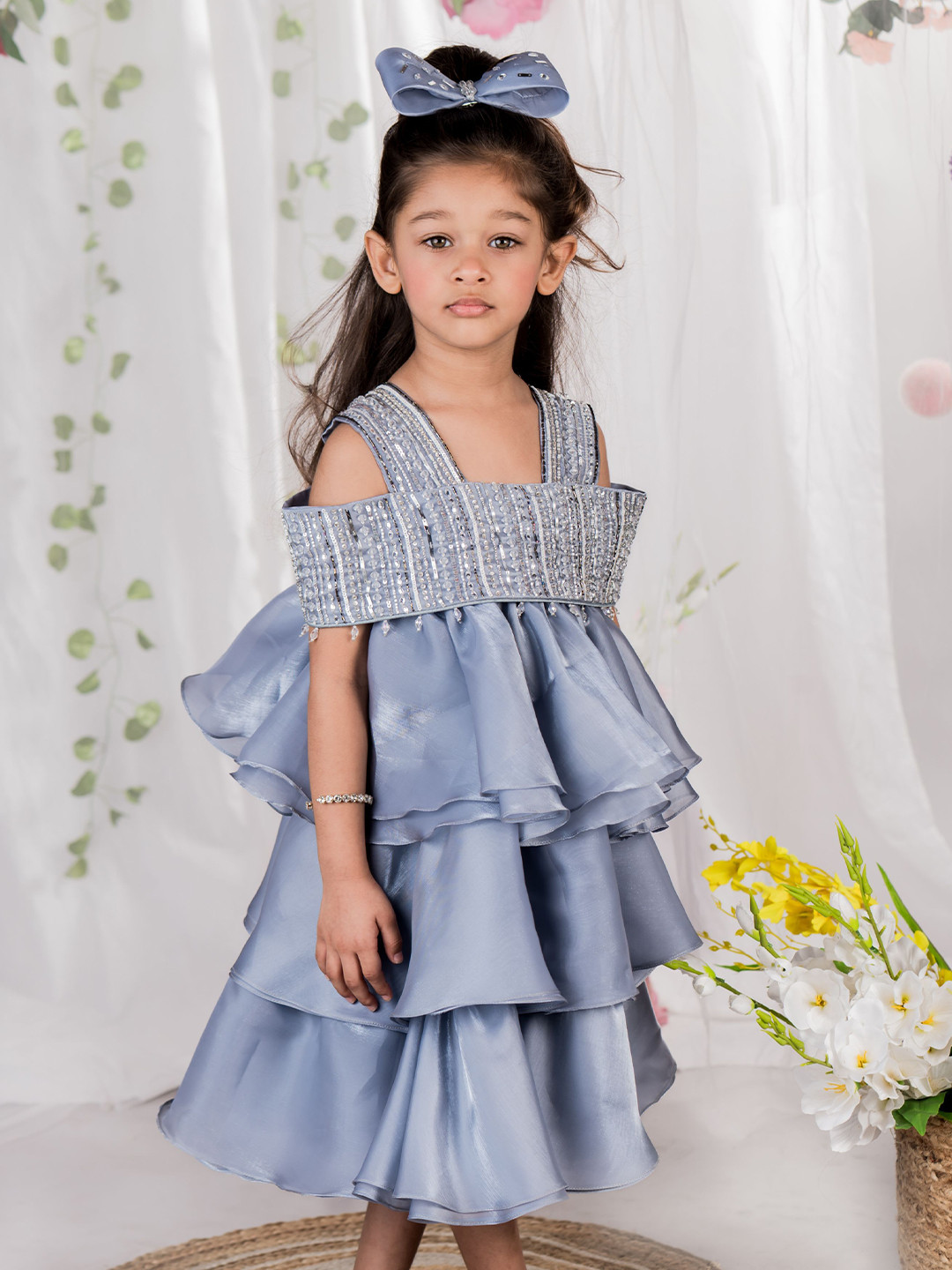 TOPLOVE Layered Ruffled A-line Dress