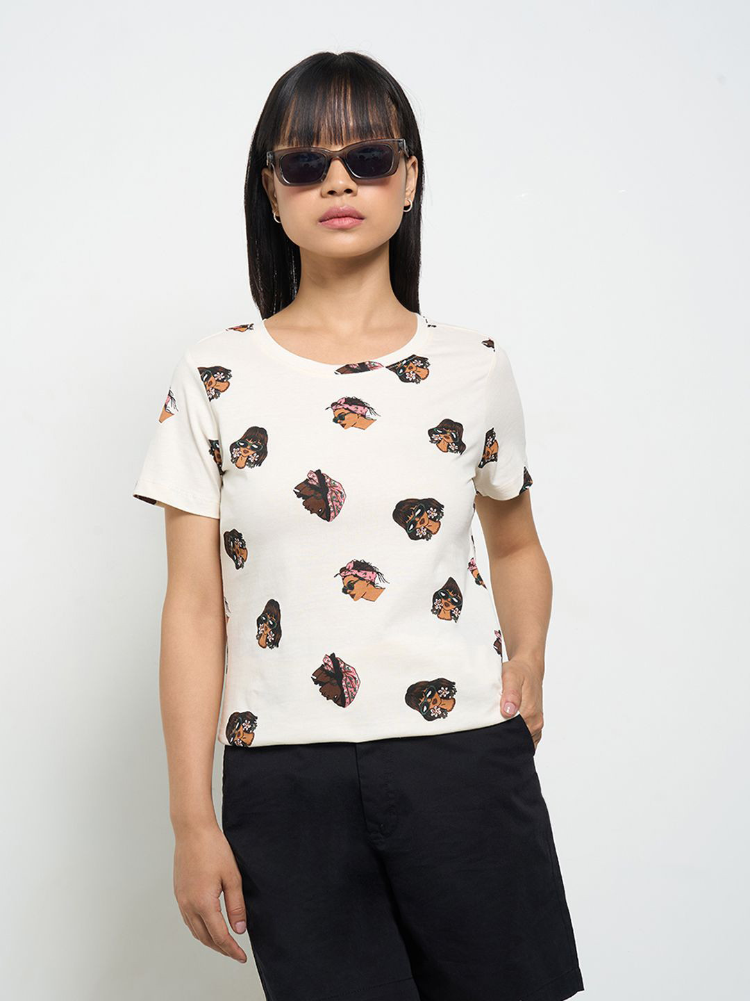 Honey by Pantaloons Womem Print Cotton Top