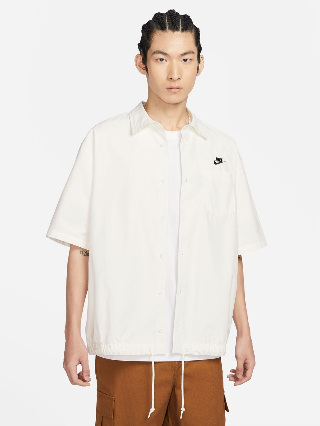 Nike Club Men Solid Relaxed Oversized Casual Shirt