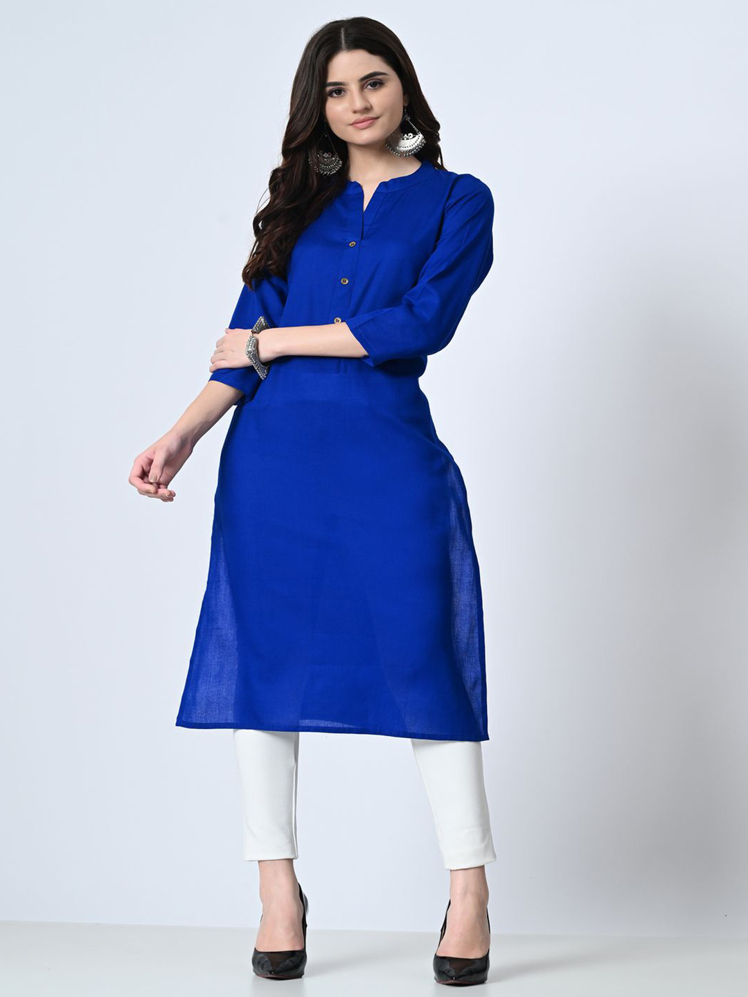 MAURYA Mandarin Collar Straight Kurta
