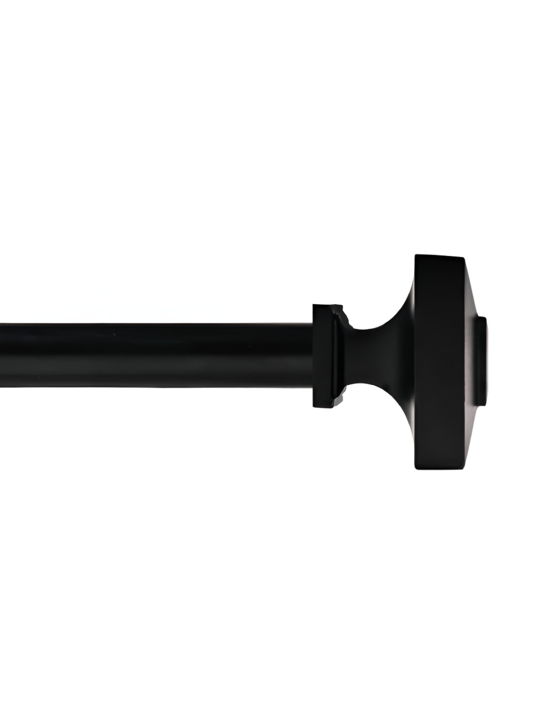 Deco Window Black Extendable Matte Curtain Rods With Brackets