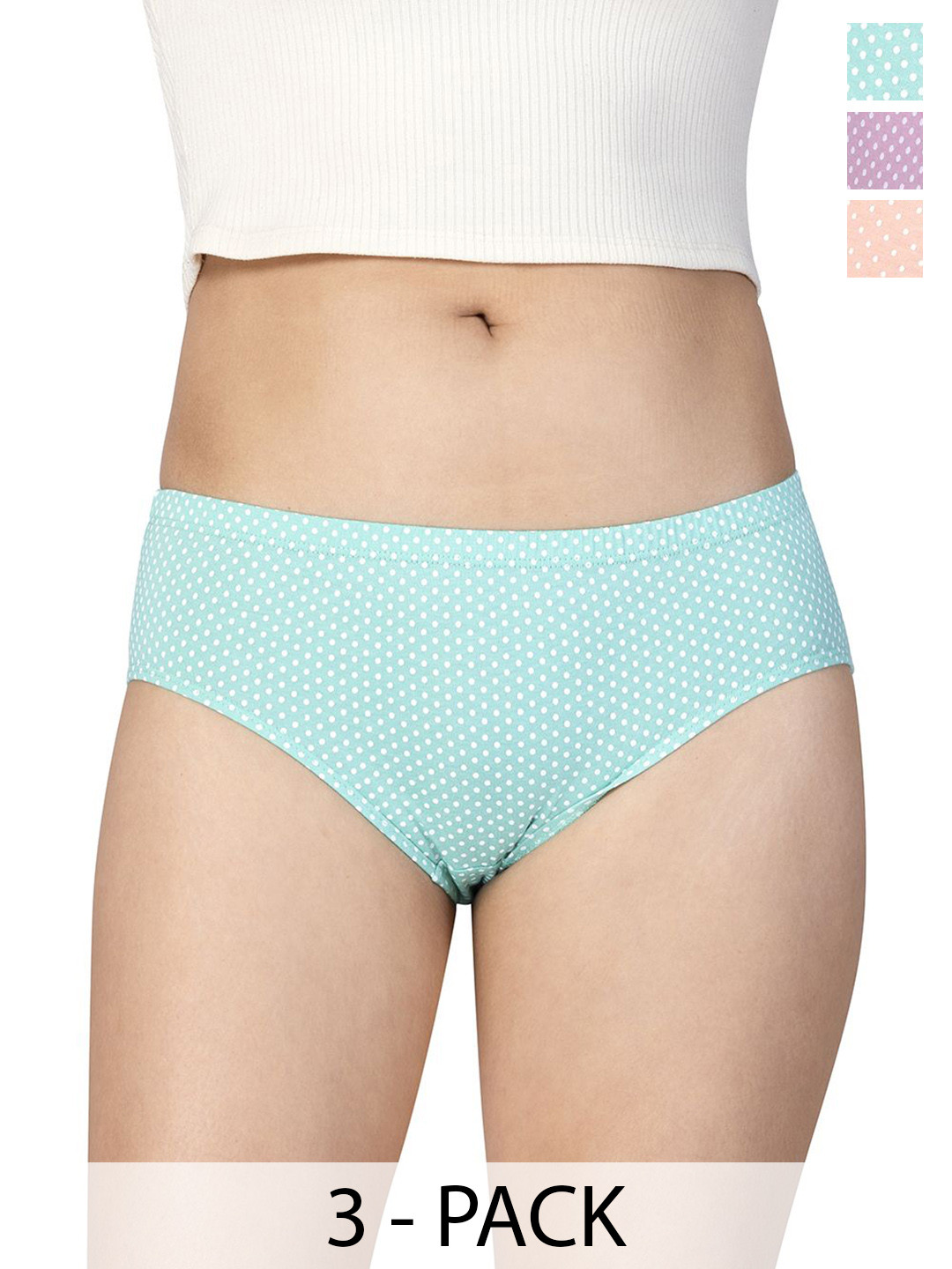 CHIC Women Pack Of 3 Pure Cotton Basic Briefs Magic med 3504-M