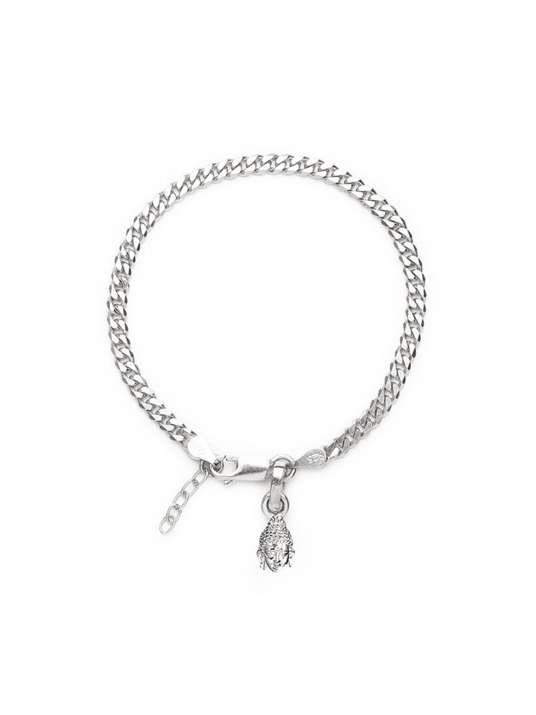 Metronaut 925 Sterling Silver God Buddha Charm Bracelet