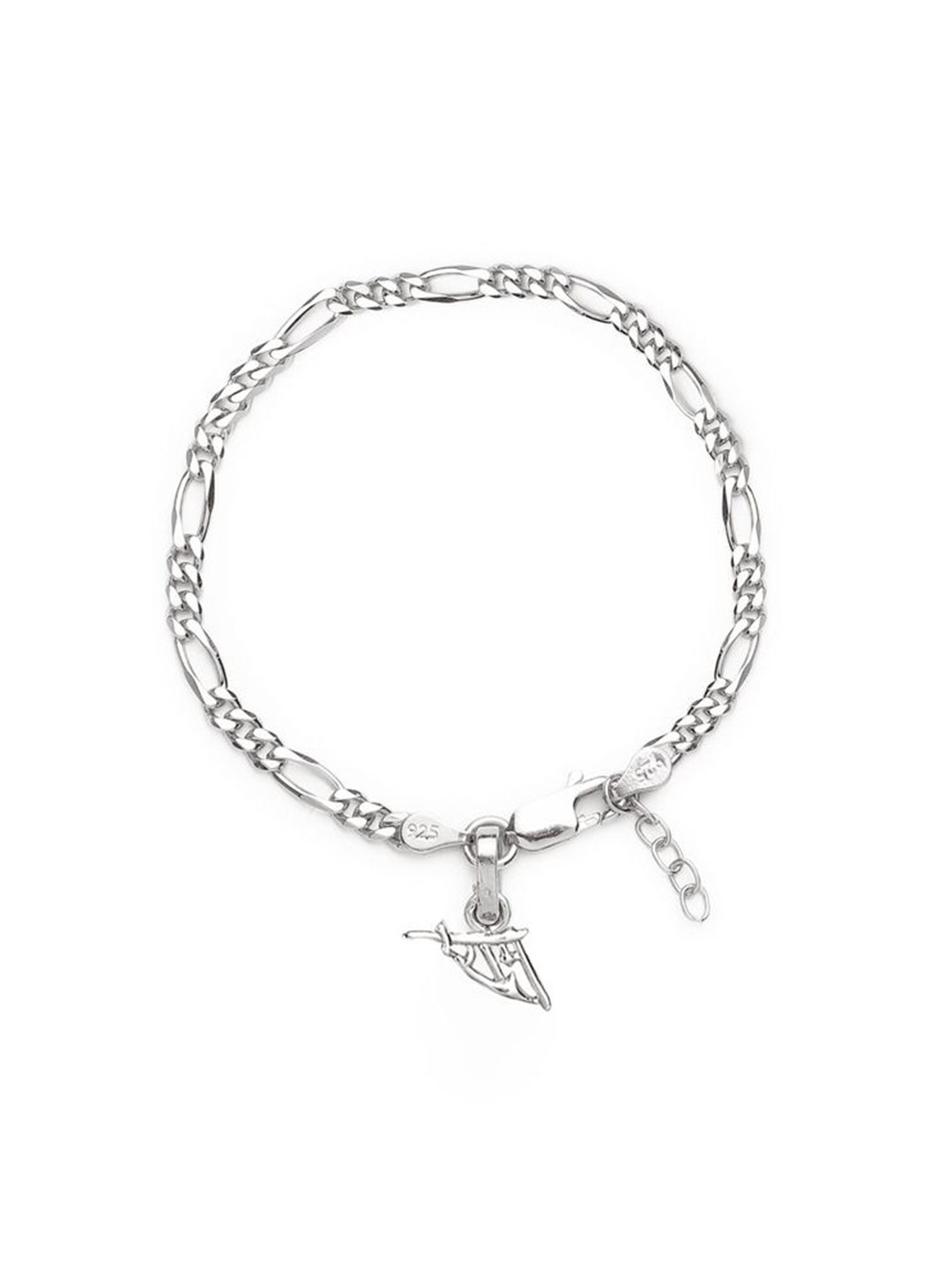 Metronaut Sterling Silver Link Bracelet With God Ram Pendant