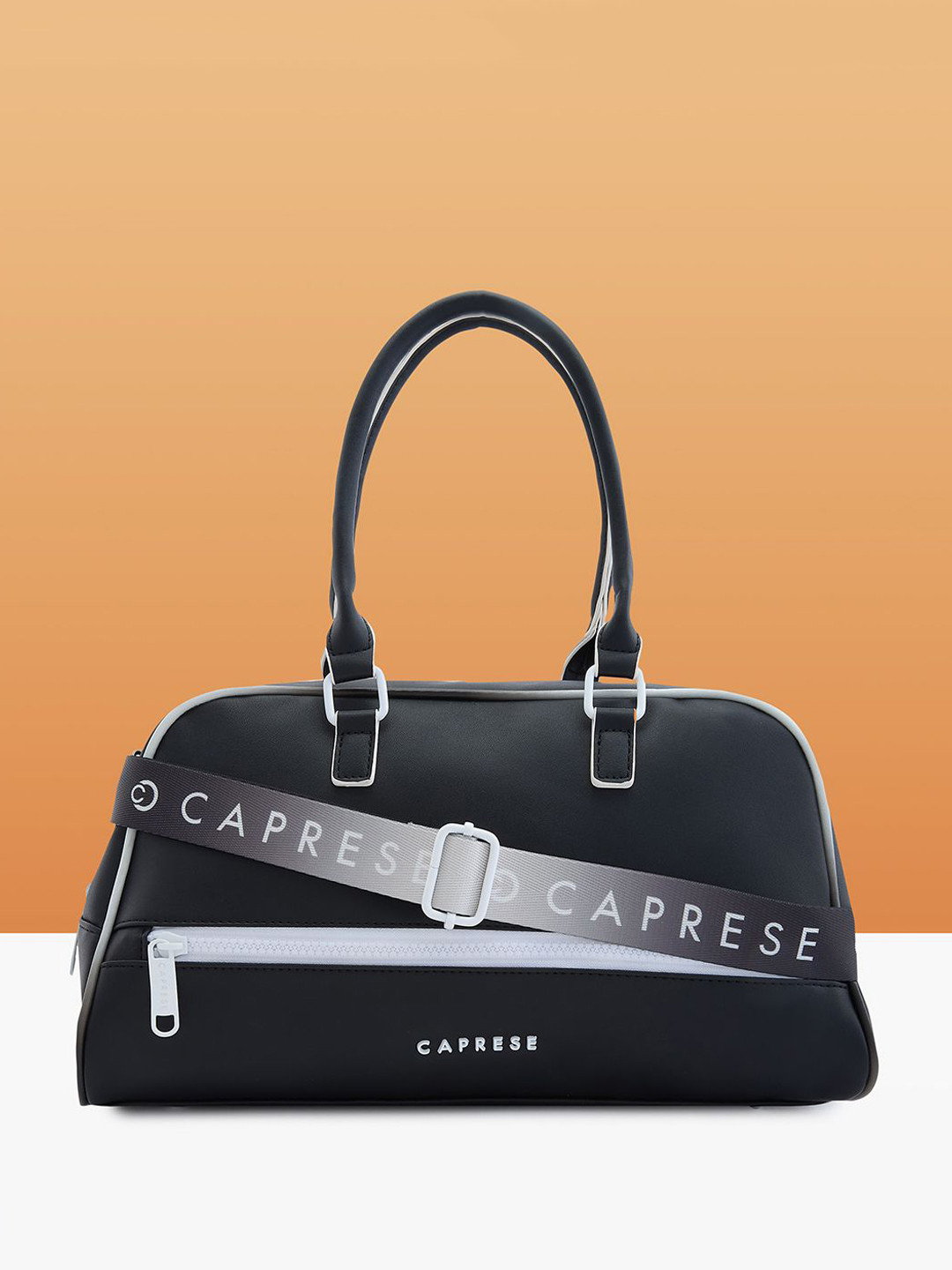Caprese Vivian Women Black Large Duffle Bag
