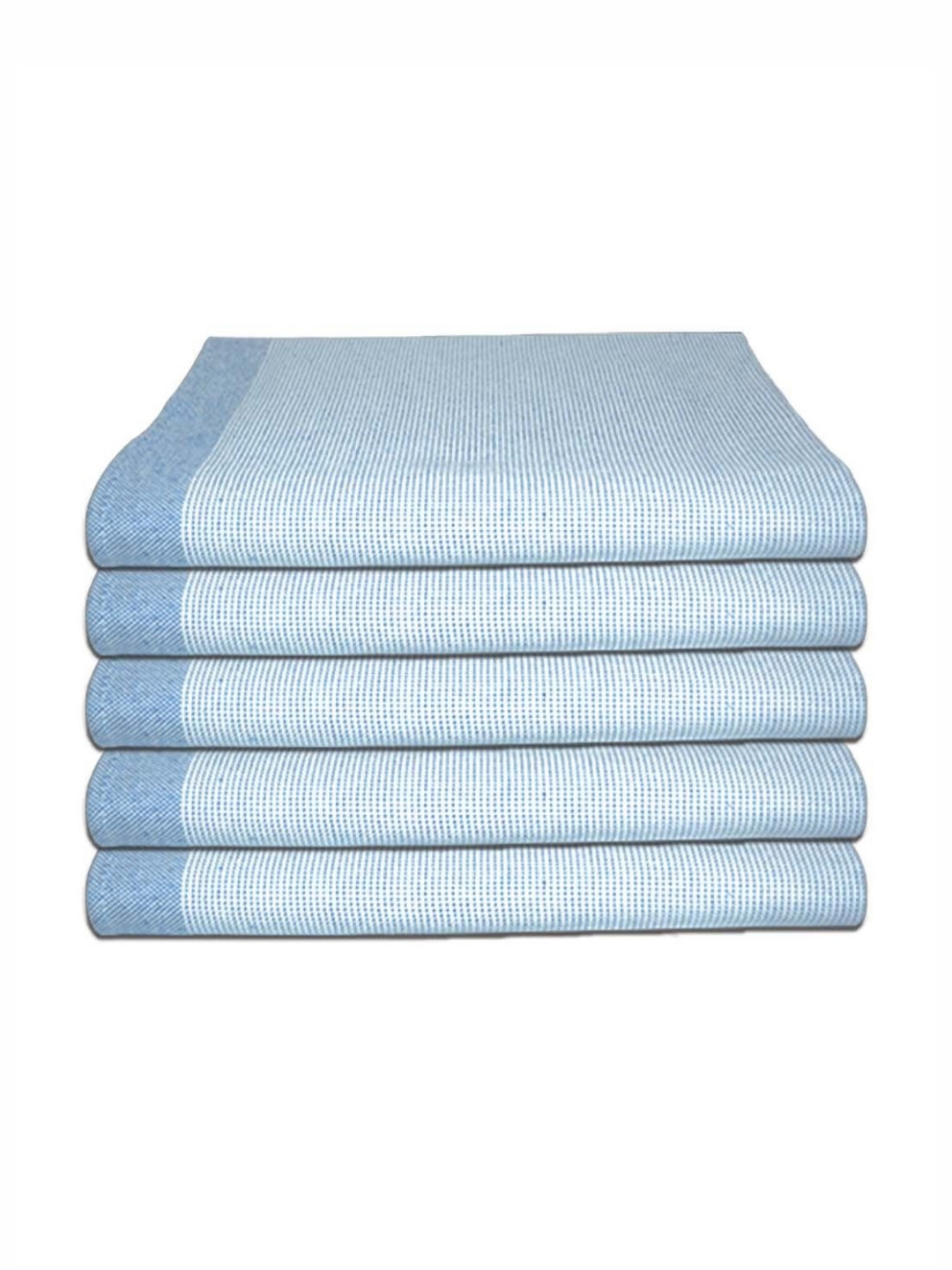 Athom Living Blue 5 Pieces 210 GSM CottonBath Towel