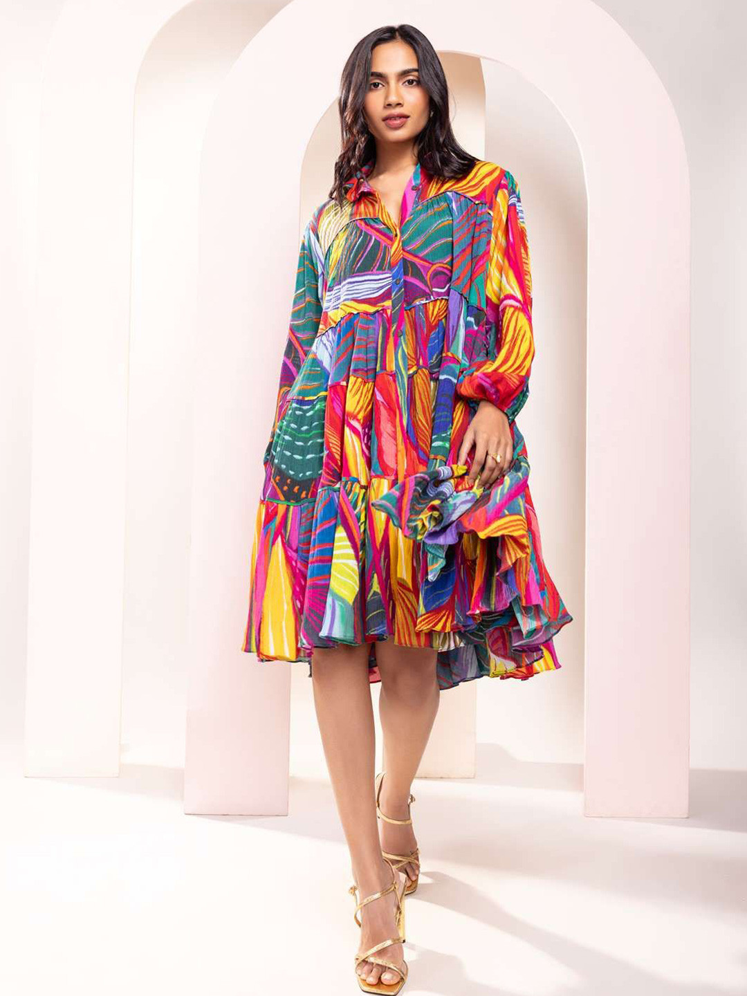 POPPI Print A-Line Dress