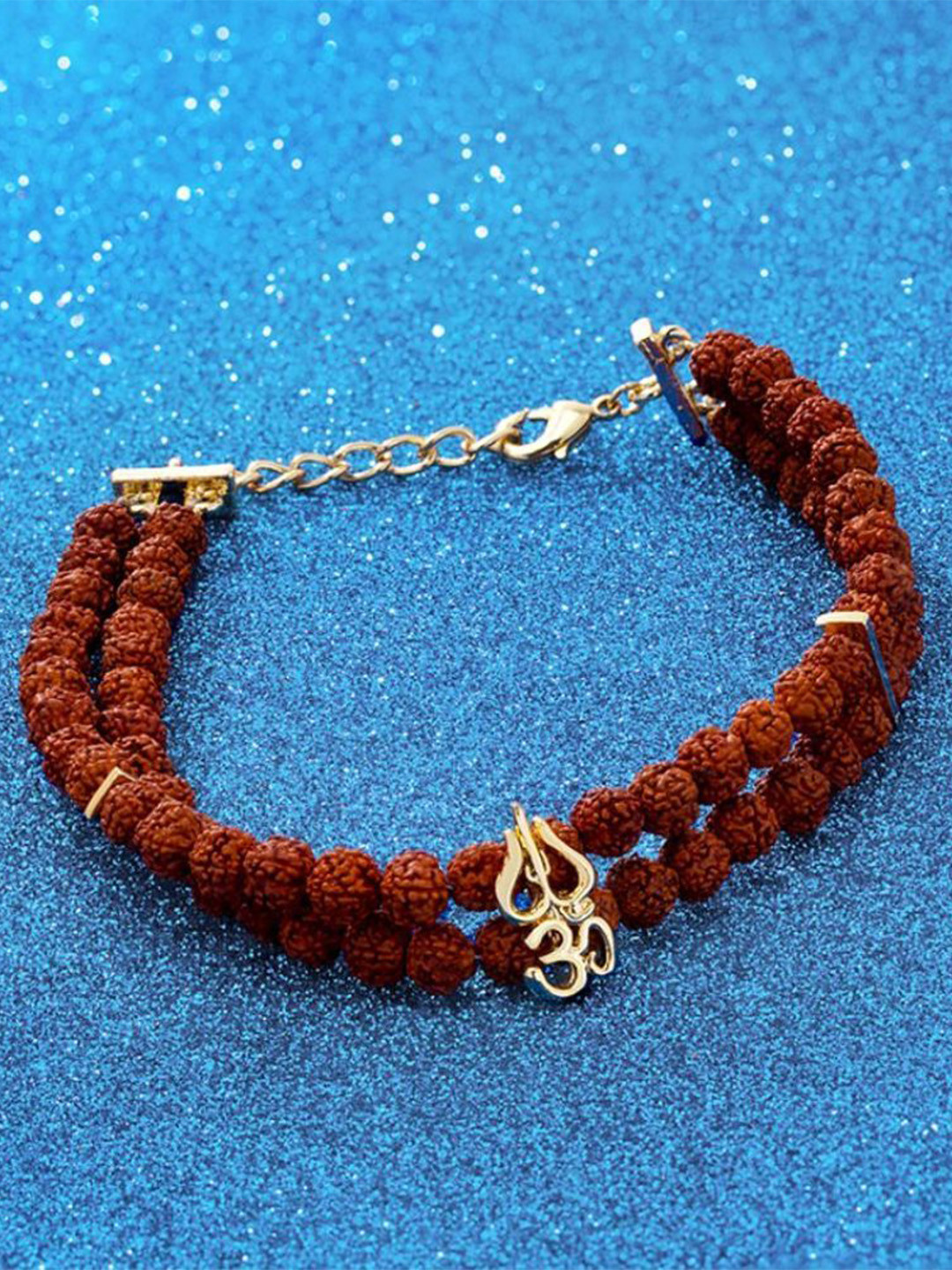 SANAA CREATIONS Unisex Brass Antique Gold-Plated Wraparound Bracelet