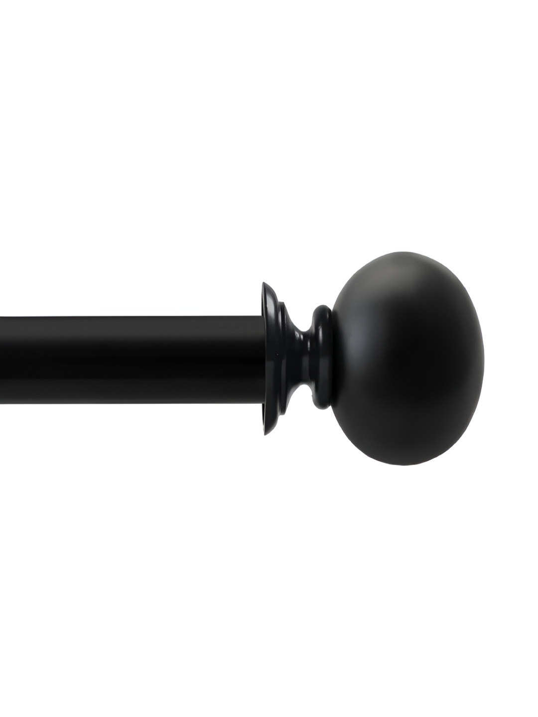 Deco Window Black Metal Extendable Curtain Rods With Brackets