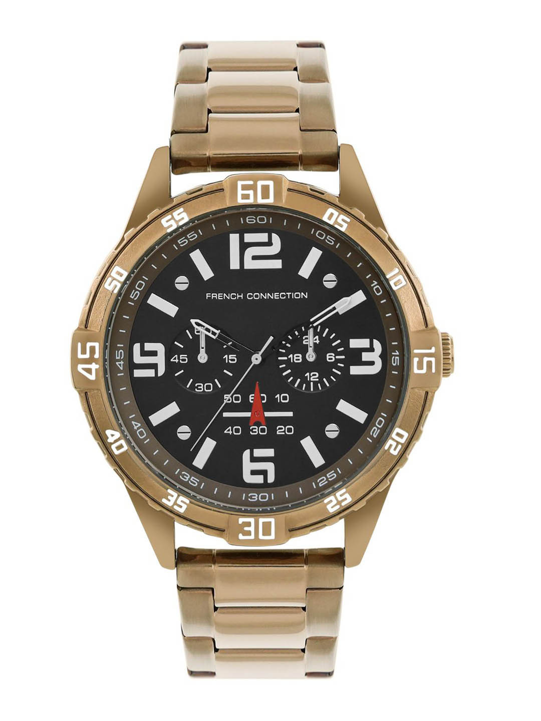 French Connection Men Dial & Stainless Steel Bracelet Style Straps Analogue Watch FCC04KHM