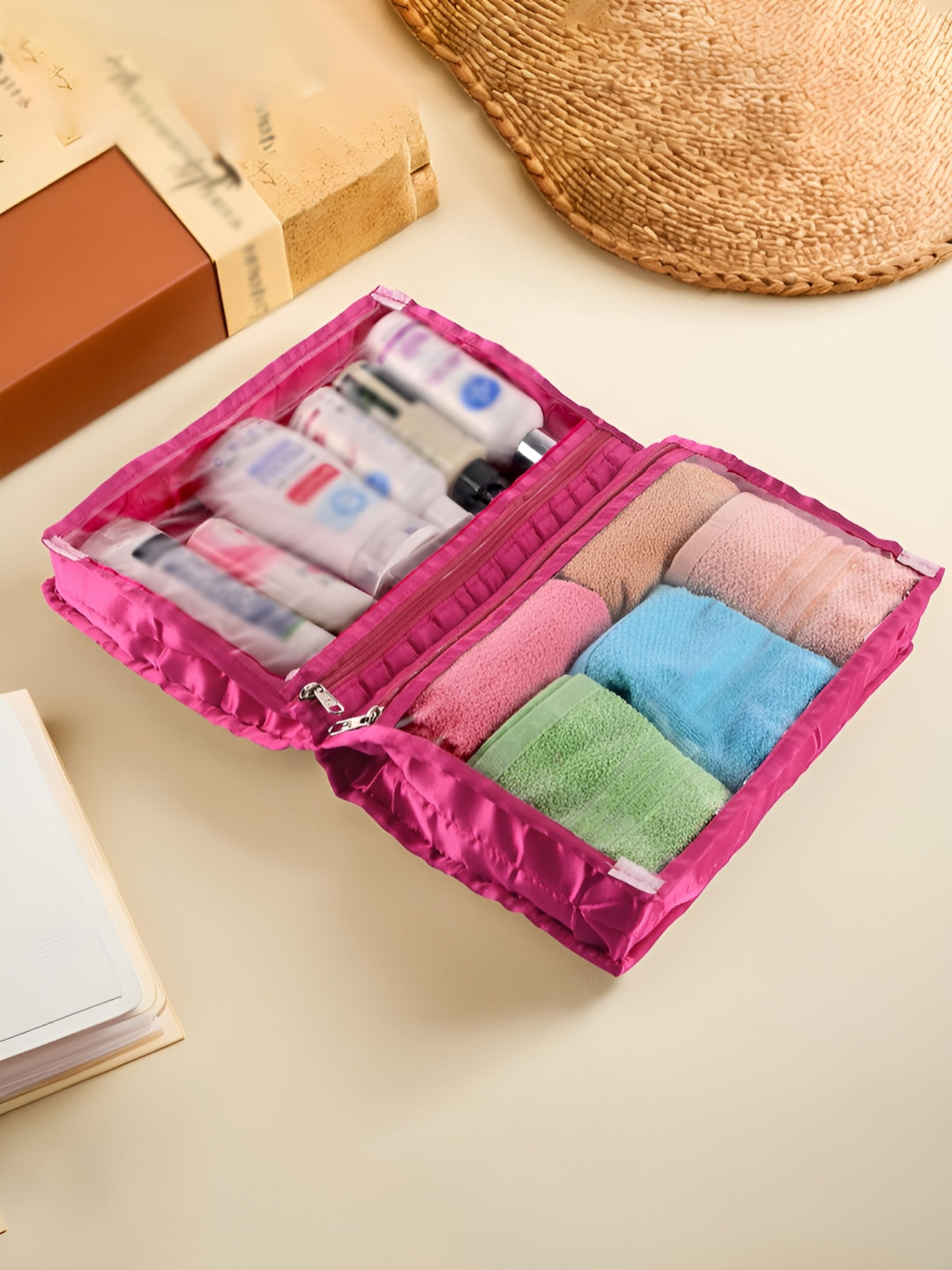 Aura vanity kit Pink Makeup Organiser