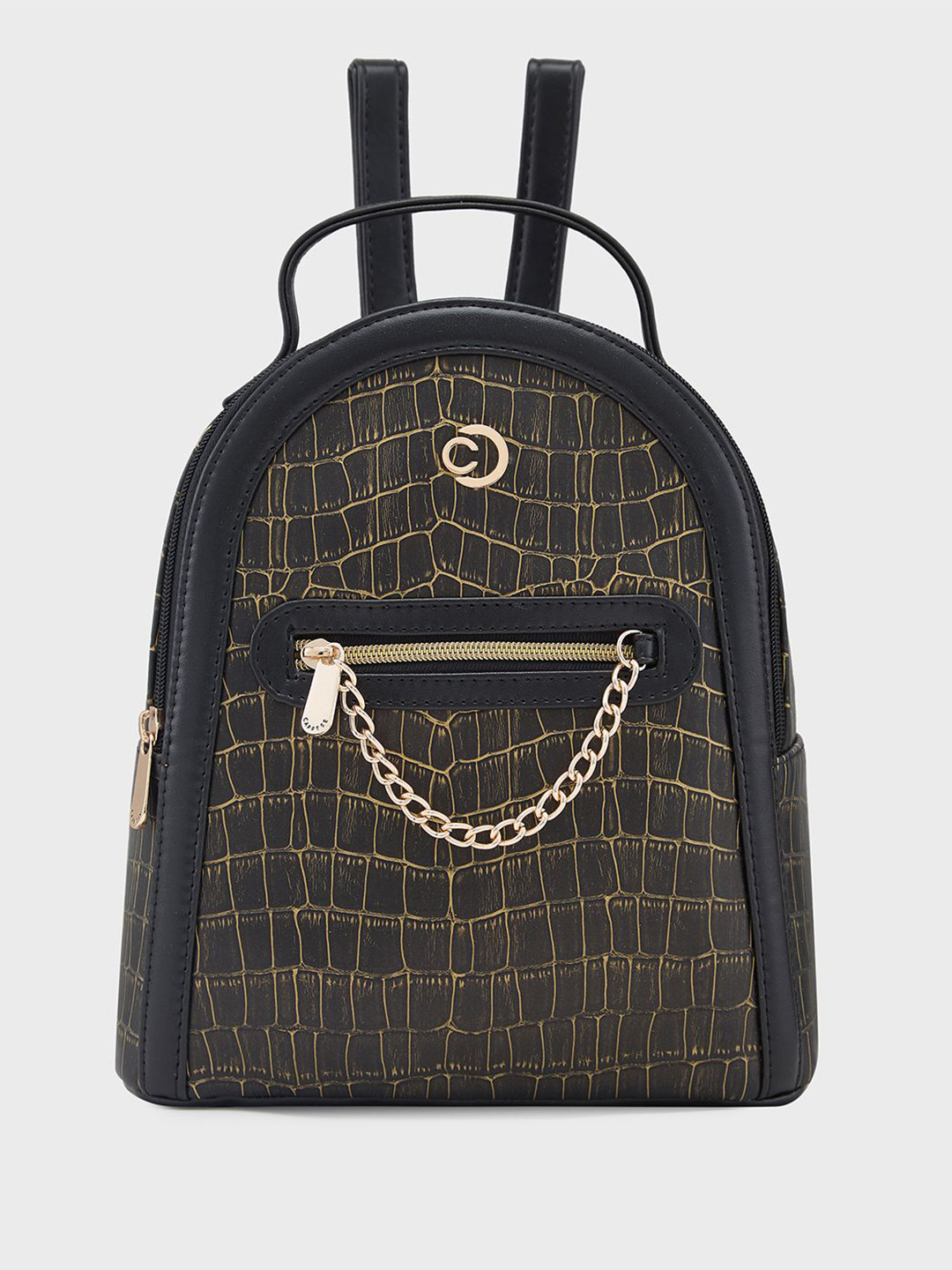 Caprese Mist Women Black Small Backpack