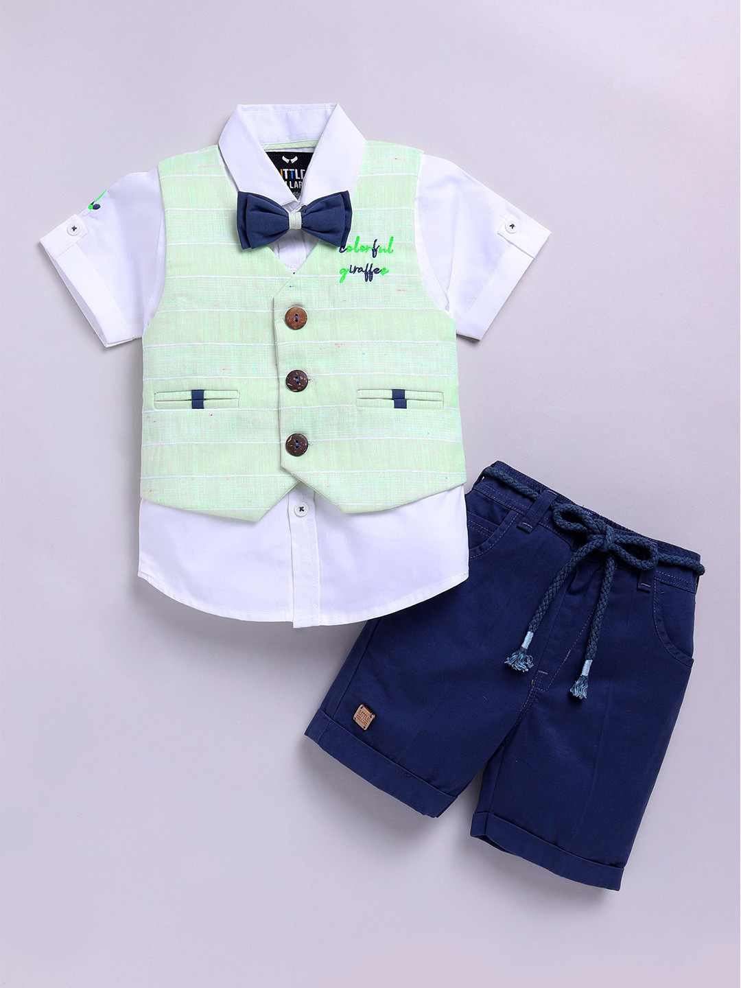 LITTLE COLLARS Boys Pure Cotton Suits