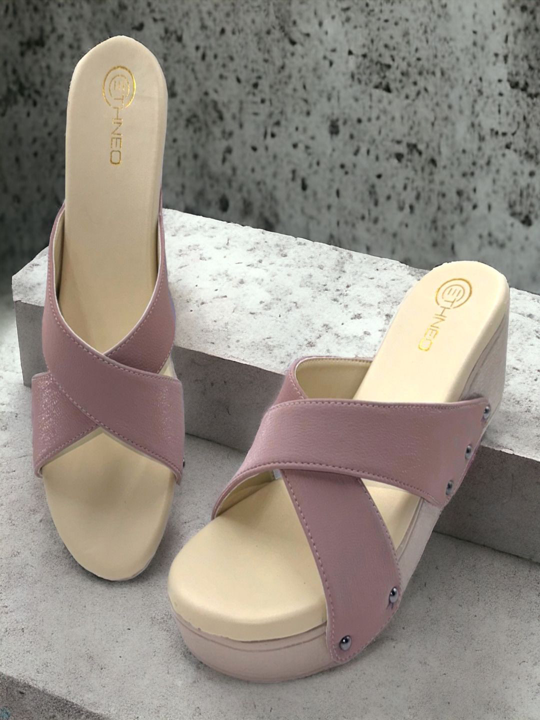 Patriarchy Colourblocked Wedge Sandals with Bows